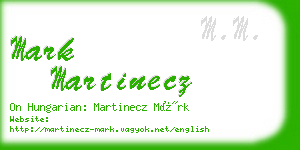 mark martinecz business card